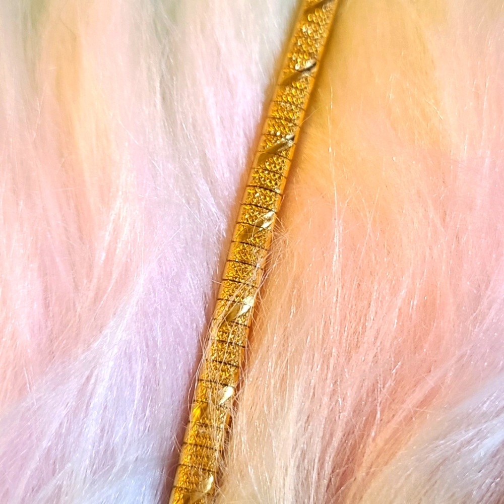 MBC 7 inch Diamond Cut Omega style Bracelet